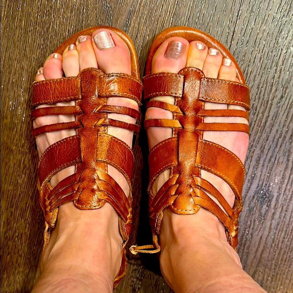 Women's Brown Leather Sandals BED STU